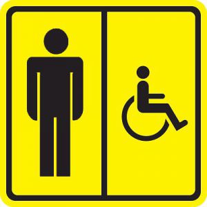 Наклейка «Туалет для инвалидов (М)»