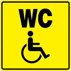 Табличка тактильная «Туалет для инвалидов»