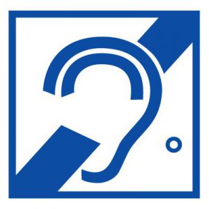 Наклейка «Доступность для инвалидов по слуху»