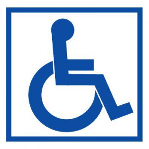 Пиктограмма простая «Доступность для инвалидов в креслах-колясках» 